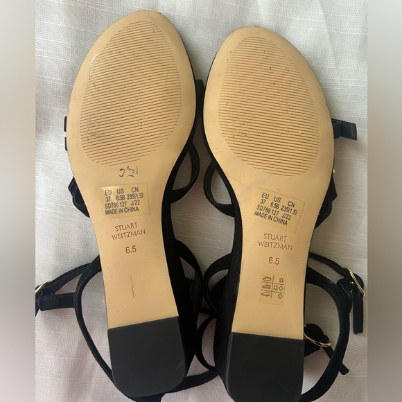 New Stuart Weitzman Grecian buckle Wedge Sandals Size 6.5 - Picture 4 of 5